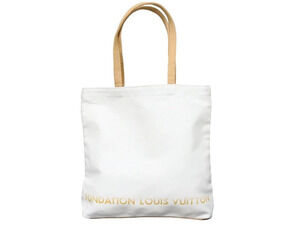 Louis Vuitton Fondation Museum Limited Edition Tote Bag LV White Brown